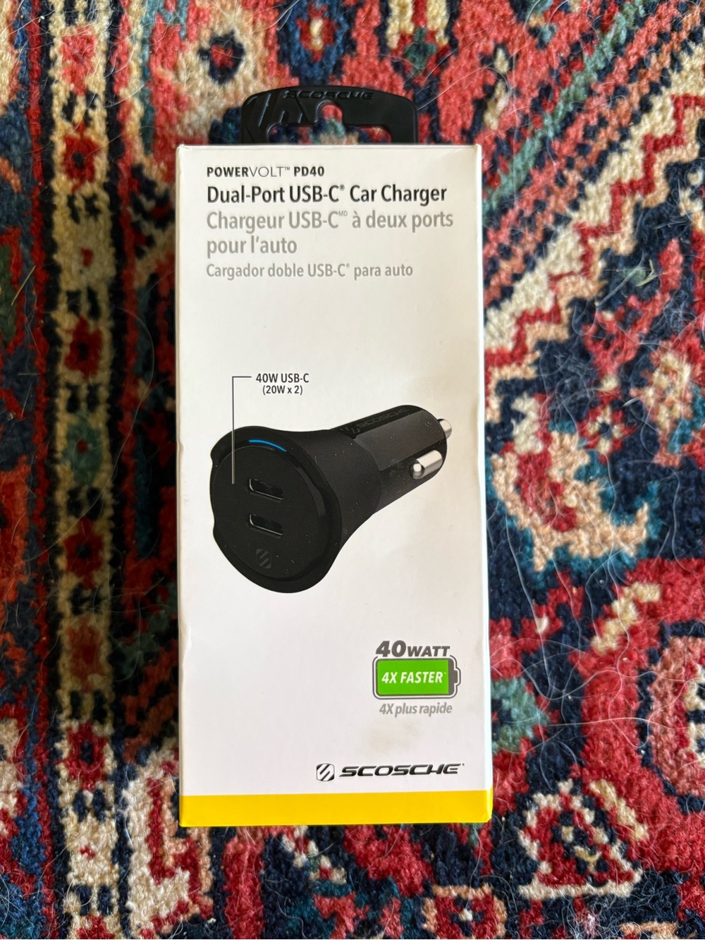 New (Opened Box) Dual-Port USB-C Car Charger